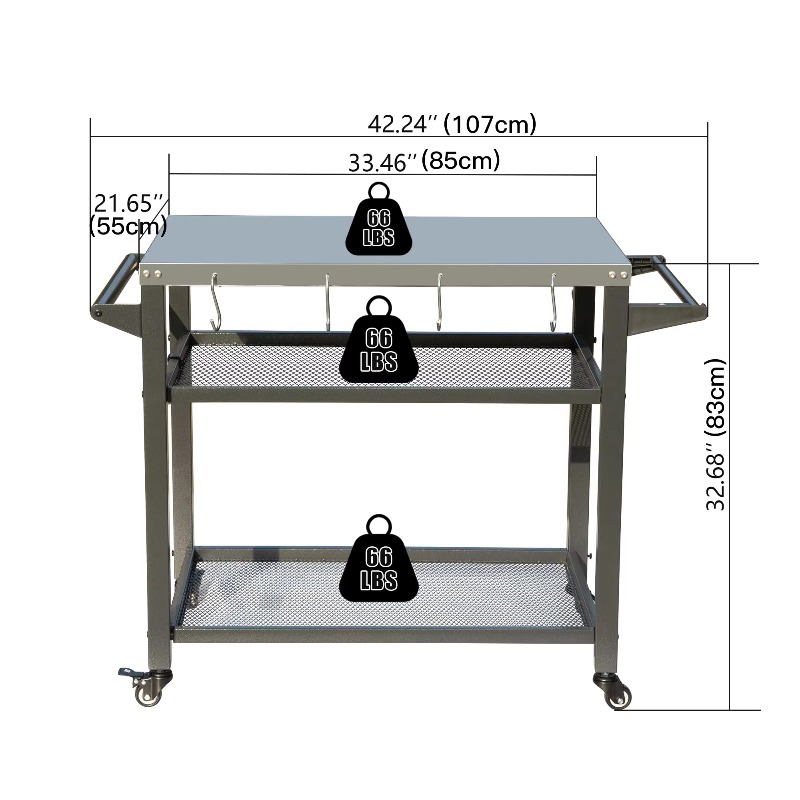 Removable Outdoor Kitchen BBQ  - Food Storage With Wheels ulasan dan harga