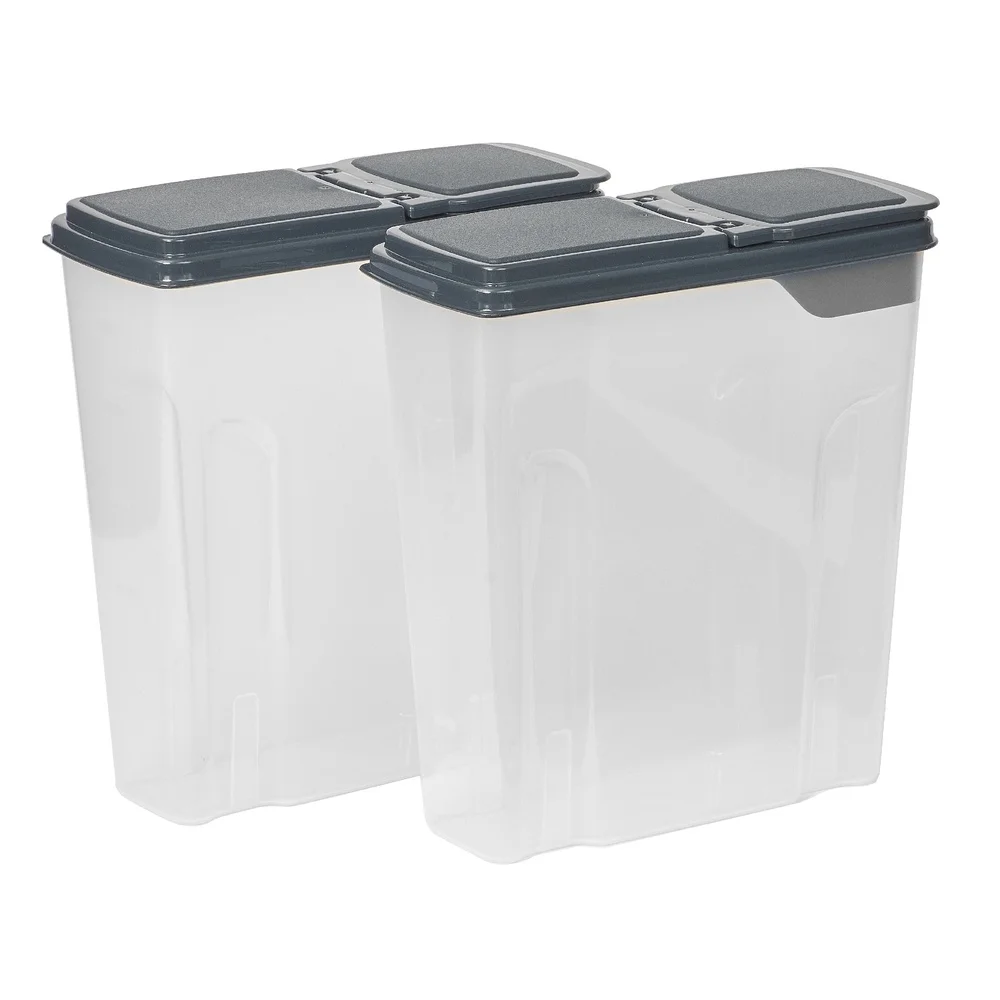 2-Pack Plastic Cereal Dispense - Food Storage Quart Containers ulasan dan harga