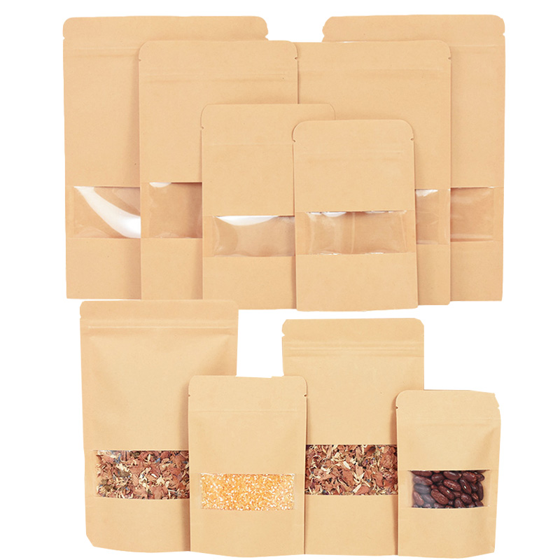 20/50pcs Kraft Paper Zip Lock  - Food Storage Zipper ulasan dan harga
