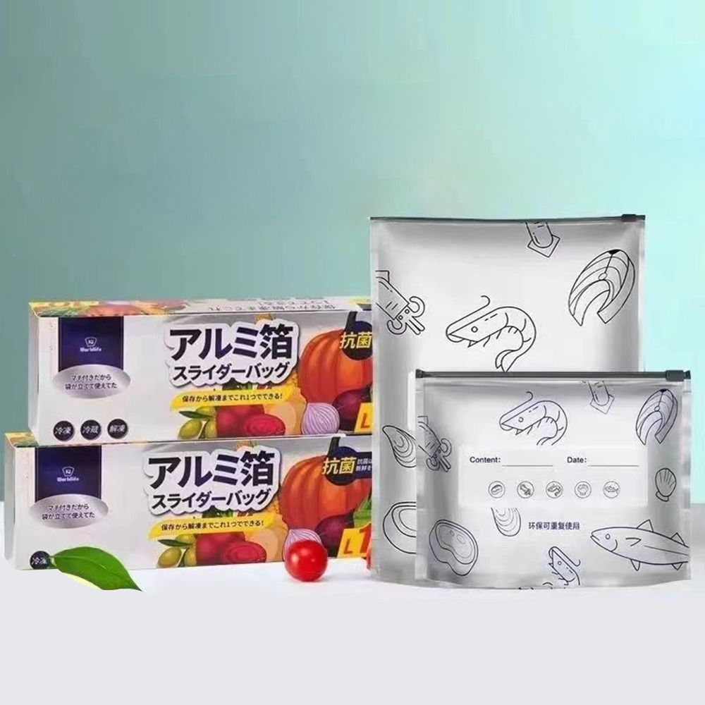10Pcs/Bag Large Capacity Alumi - Food Storage Zipper ulasan dan harga