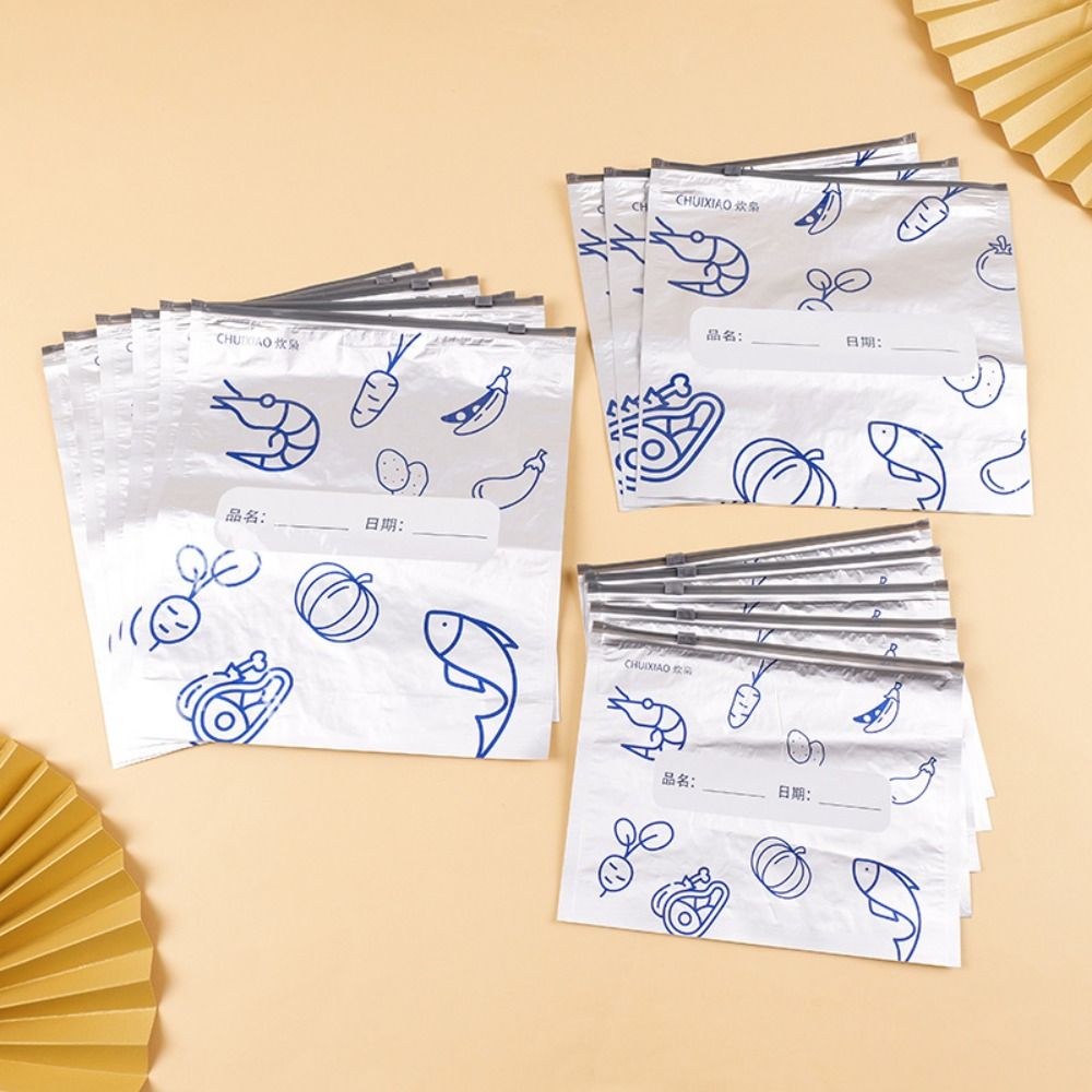 10Pcs/Bag Large Capacity Alumi - Food Storage Zipper ulasan dan harga