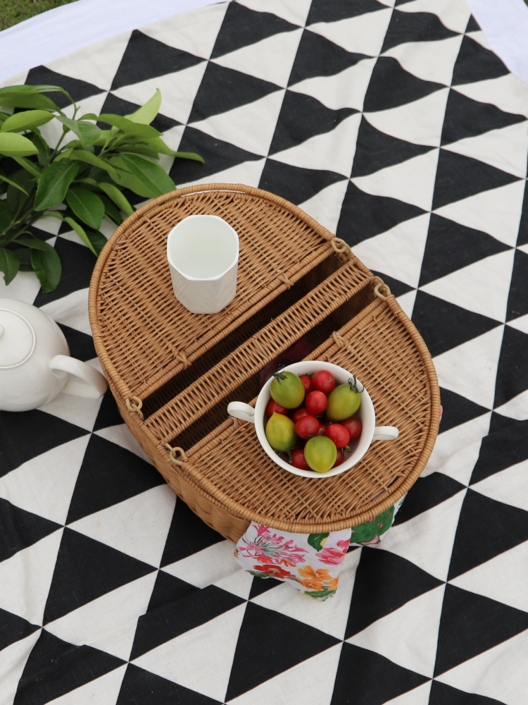 FenEr Wicker Camping Picnic Ba - Food Storage Brands ulasan dan harga