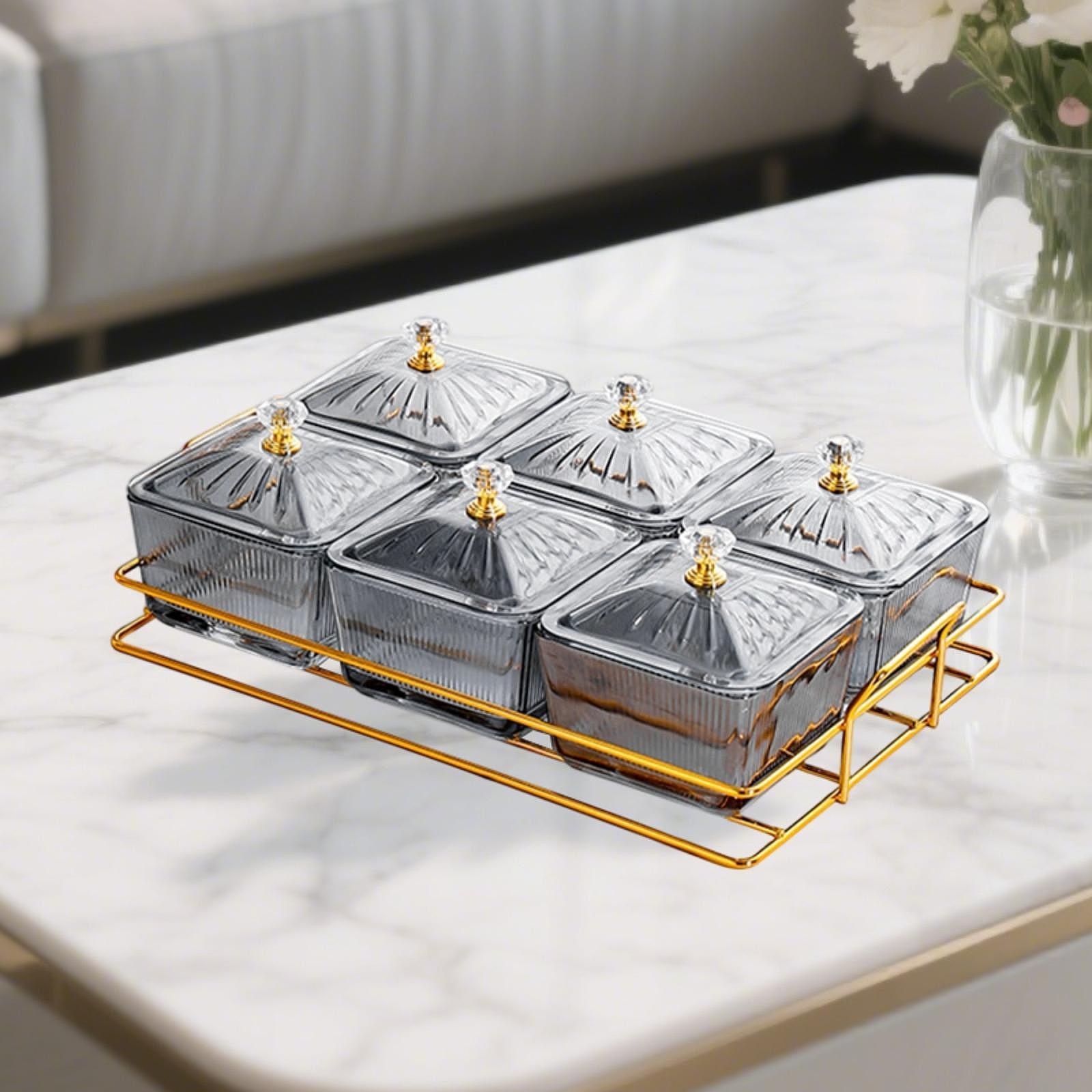 Snack Serving Bowls with Stand - Food Storage Tupperware ulasan dan harga