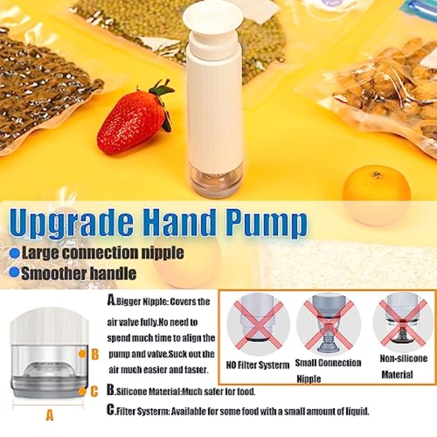 Hand Pump for Sous Vide Bags,  - Mason Jar Wide Mouth ulasan dan harga