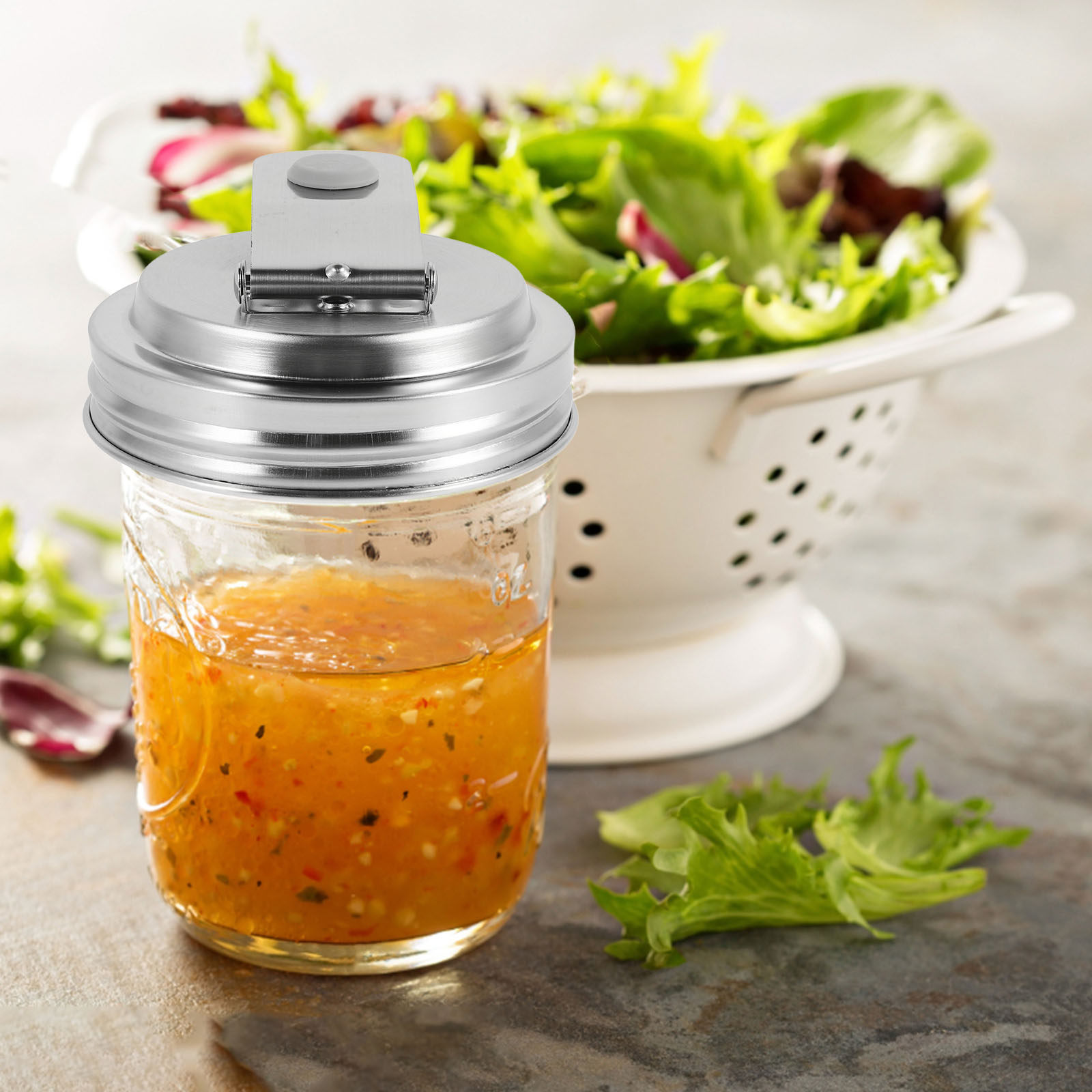 Mason Jar Flip Top Lid Stainle - Mason Jar Wide Mouth ulasan dan harga