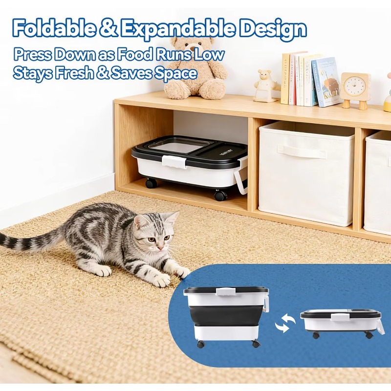 Dog Food Storage Container 20- - Food Storage With Wheels ulasan dan harga