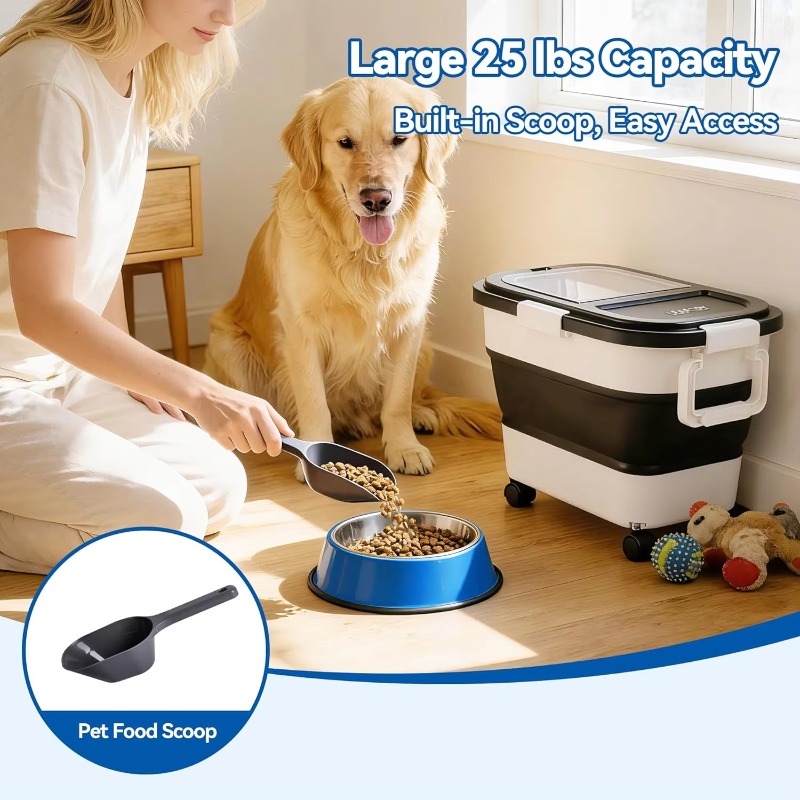 Dog Food Storage Container 20- - Food Storage With Wheels ulasan dan harga