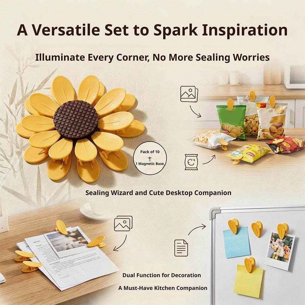 10Pcs Cute Sunflower Magnetic  - Food Storage Notes ulasan dan harga