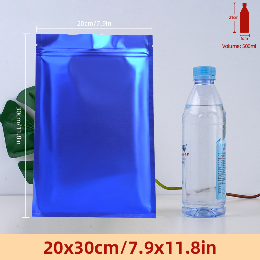 100pcs Matte Blue Foil Zipper  - Food Storage Zipper ulasan dan harga