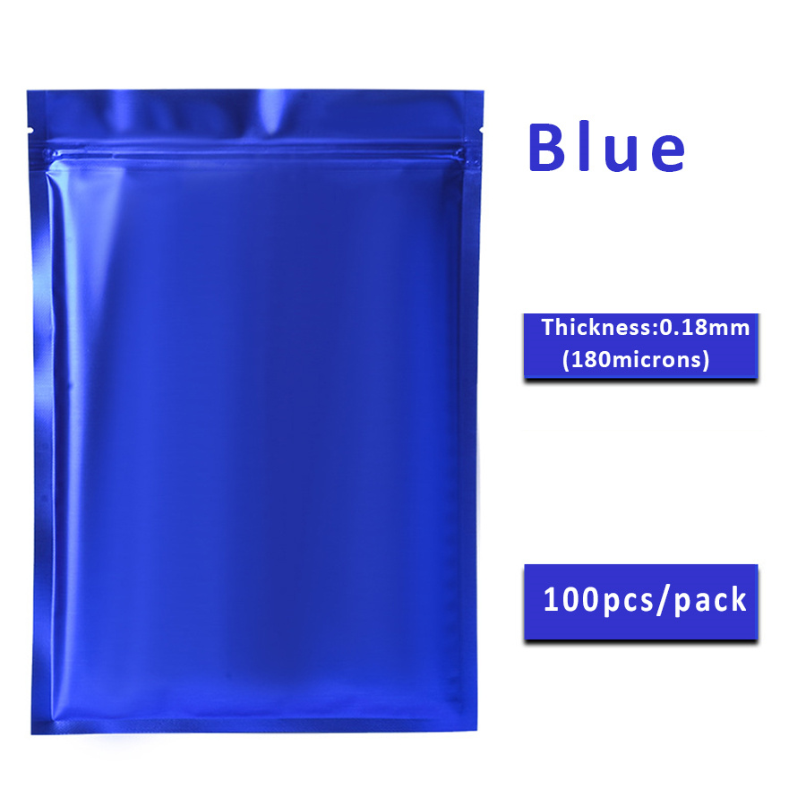 100pcs Matte Blue Foil Zipper  - Food Storage Zipper ulasan dan harga