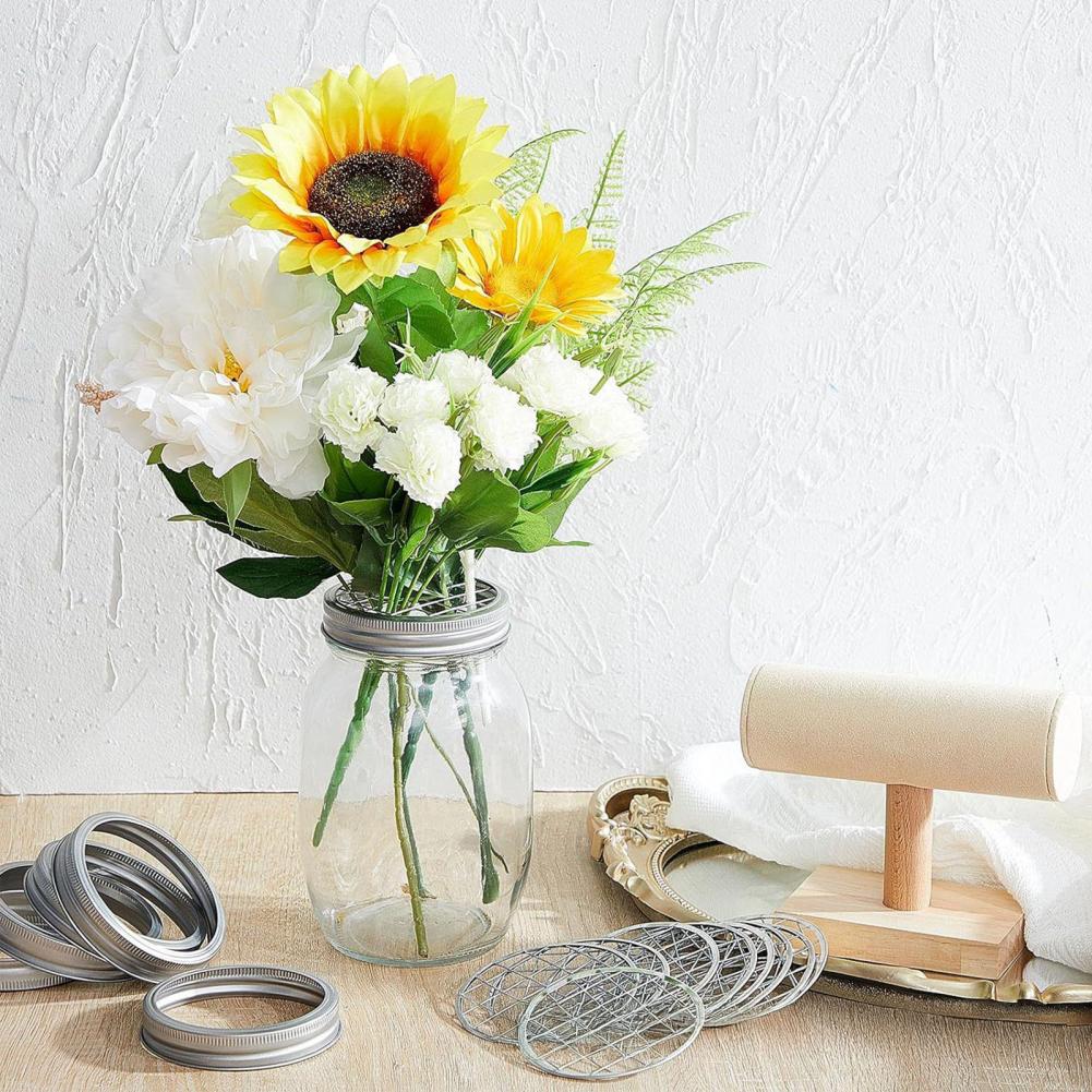 Metal Mason Jar Flower Lid Ins - Mason Jar Wide Mouth ulasan dan harga