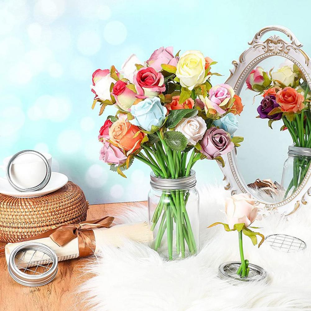 Metal Mason Jar Flower Lid Ins - Mason Jar Wide Mouth ulasan dan harga