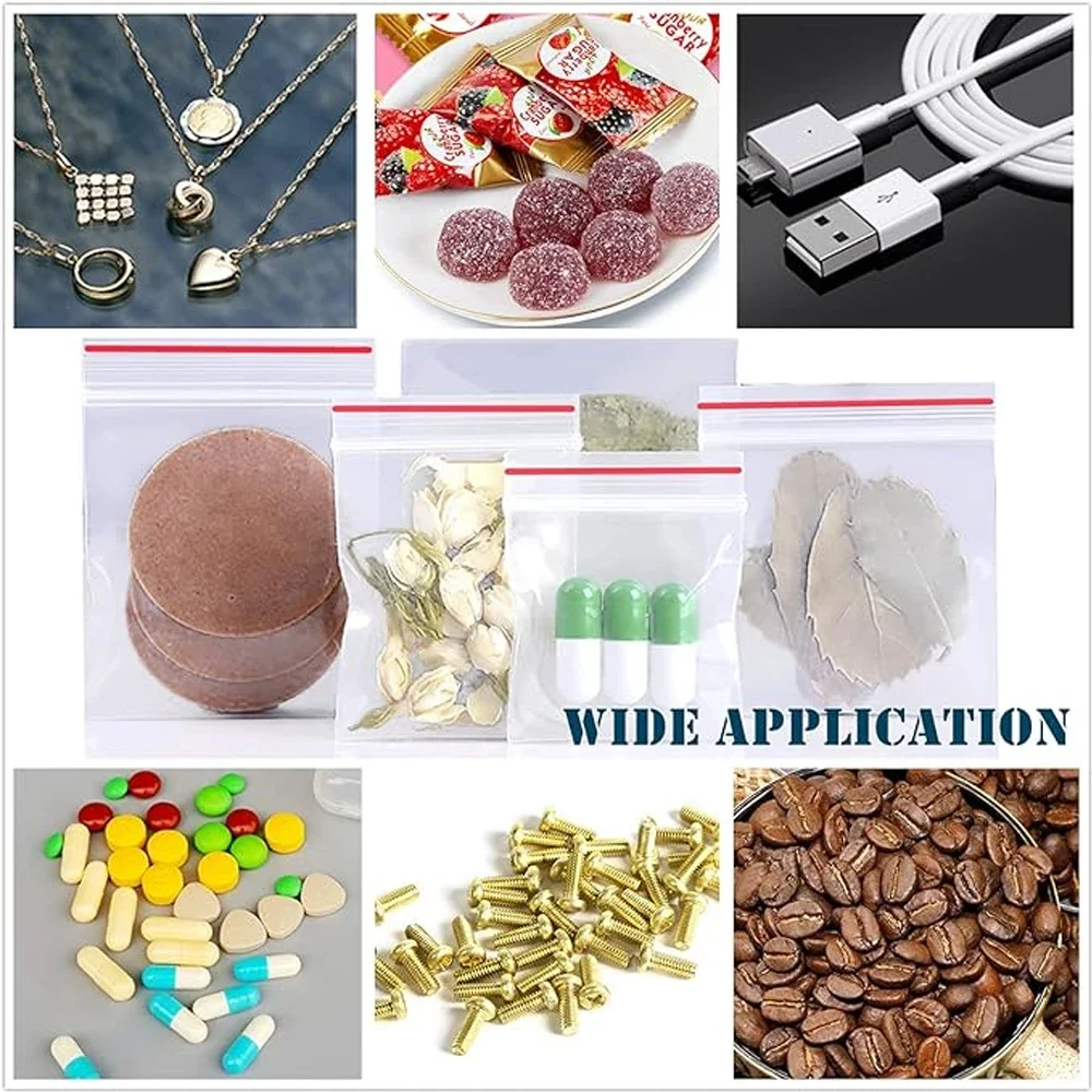 100-1000Pcs Reclosable Transpa - Food Storage Lock Box ulasan dan harga