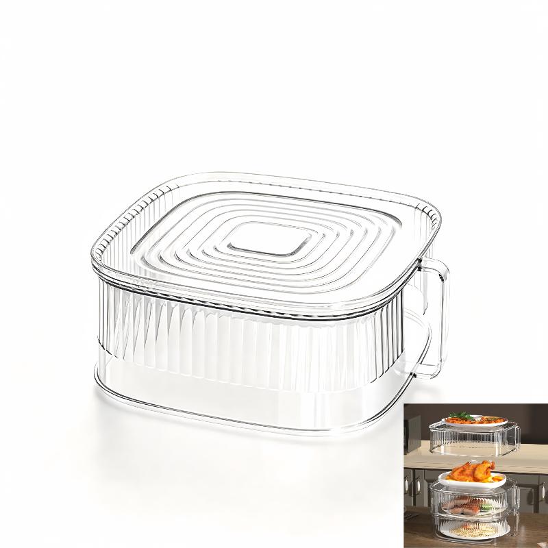 Stackable Transparent Heat Res - Food Storage Non Toxic ulasan dan harga