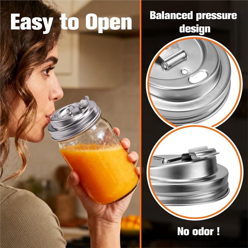 2025 Trend Mason Jar Drink Lid - Mason Jar Wide Mouth ulasan dan harga