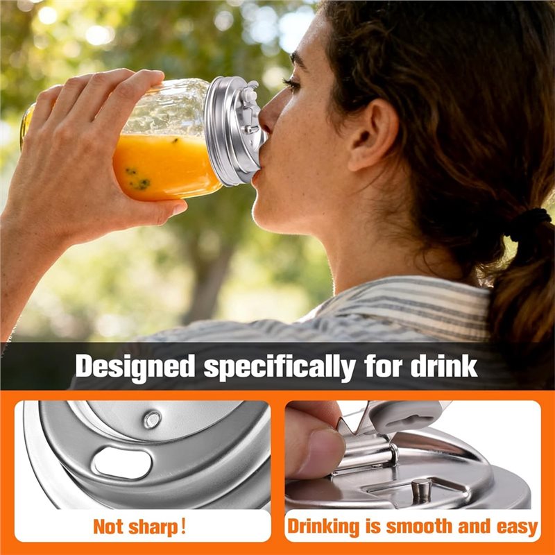 2025 Trend Mason Jar Drink Lid - Mason Jar Wide Mouth ulasan dan harga