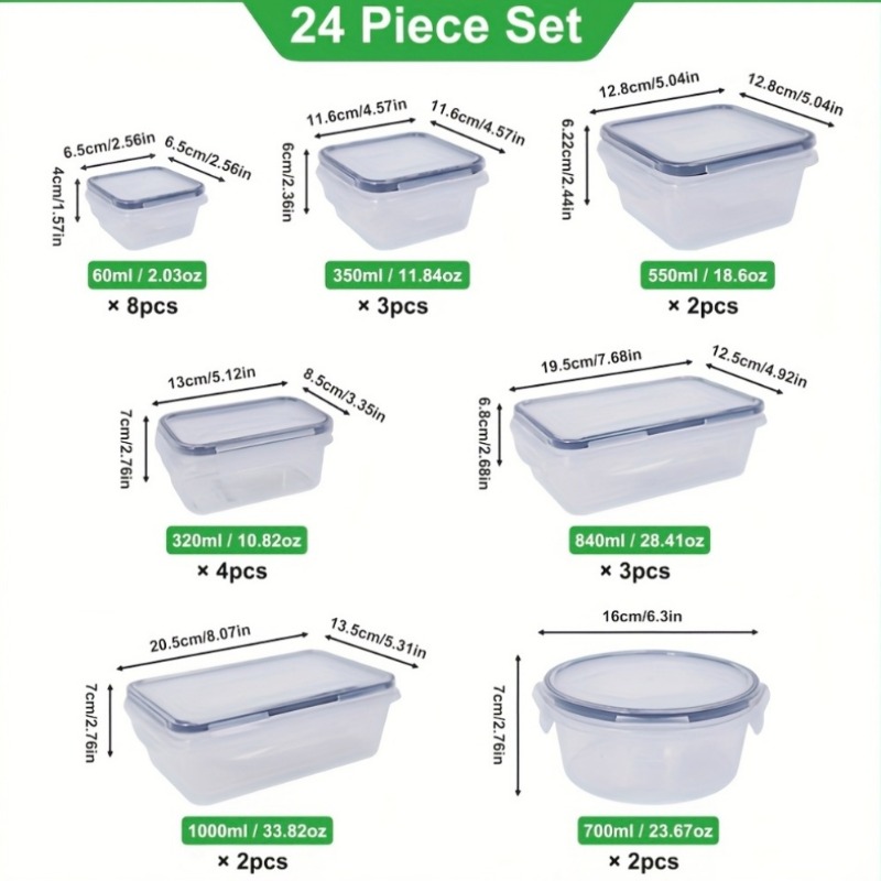 48PCS BPA-Free Food Storage Se - Food Storage Airtight ulasan dan harga
