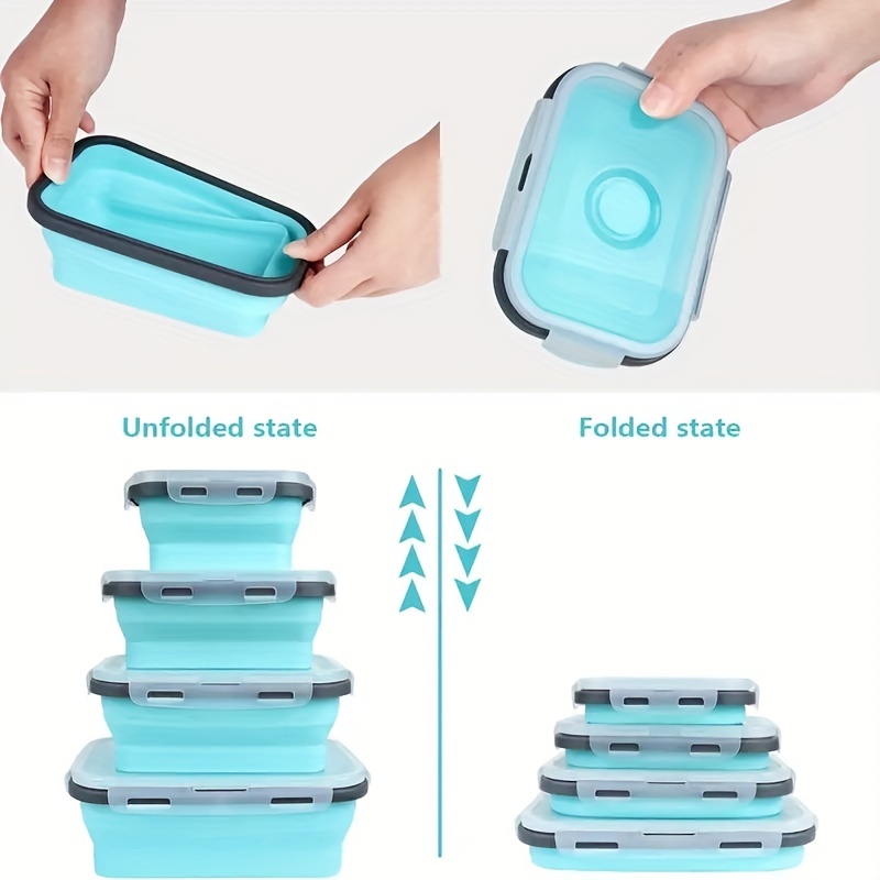 1/4pcs Collapsible Silicone Fo - Food Storage Tupperware ulasan dan harga