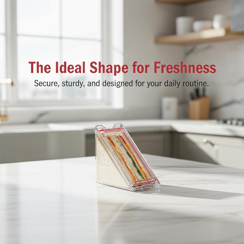 Clear Triangle Sandwich Holder - Food Storage Non Toxic ulasan dan harga