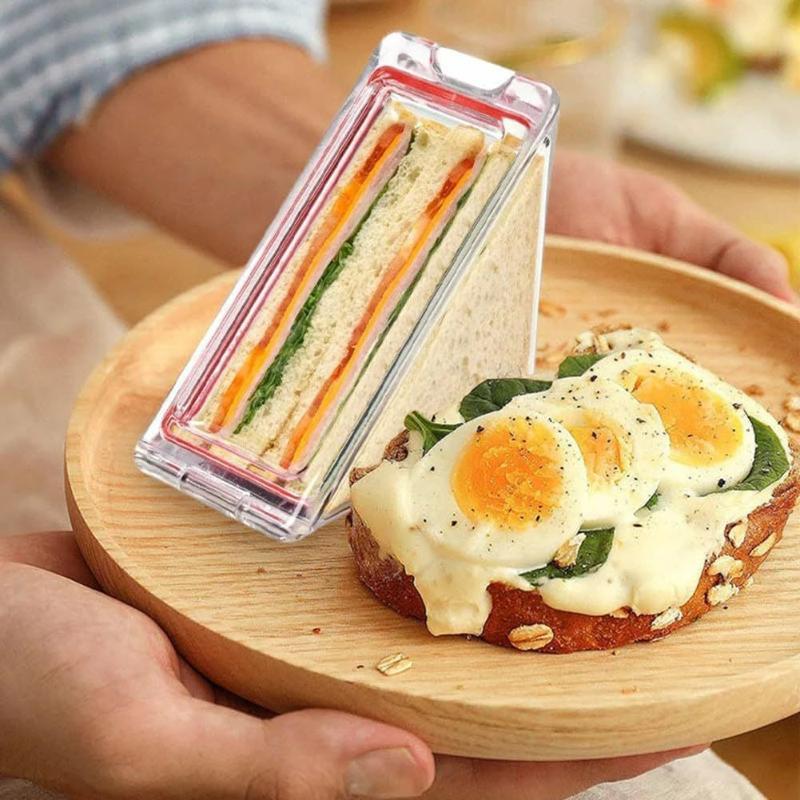 Clear Triangle Sandwich Holder - Food Storage Non Toxic ulasan dan harga