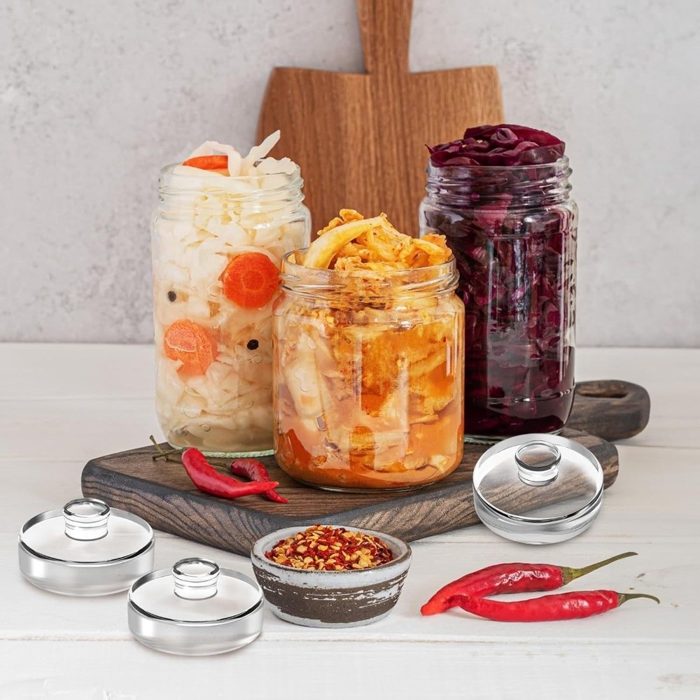 Fermented Glass Weights Clear  - Mason Jar Wide Mouth ulasan dan harga