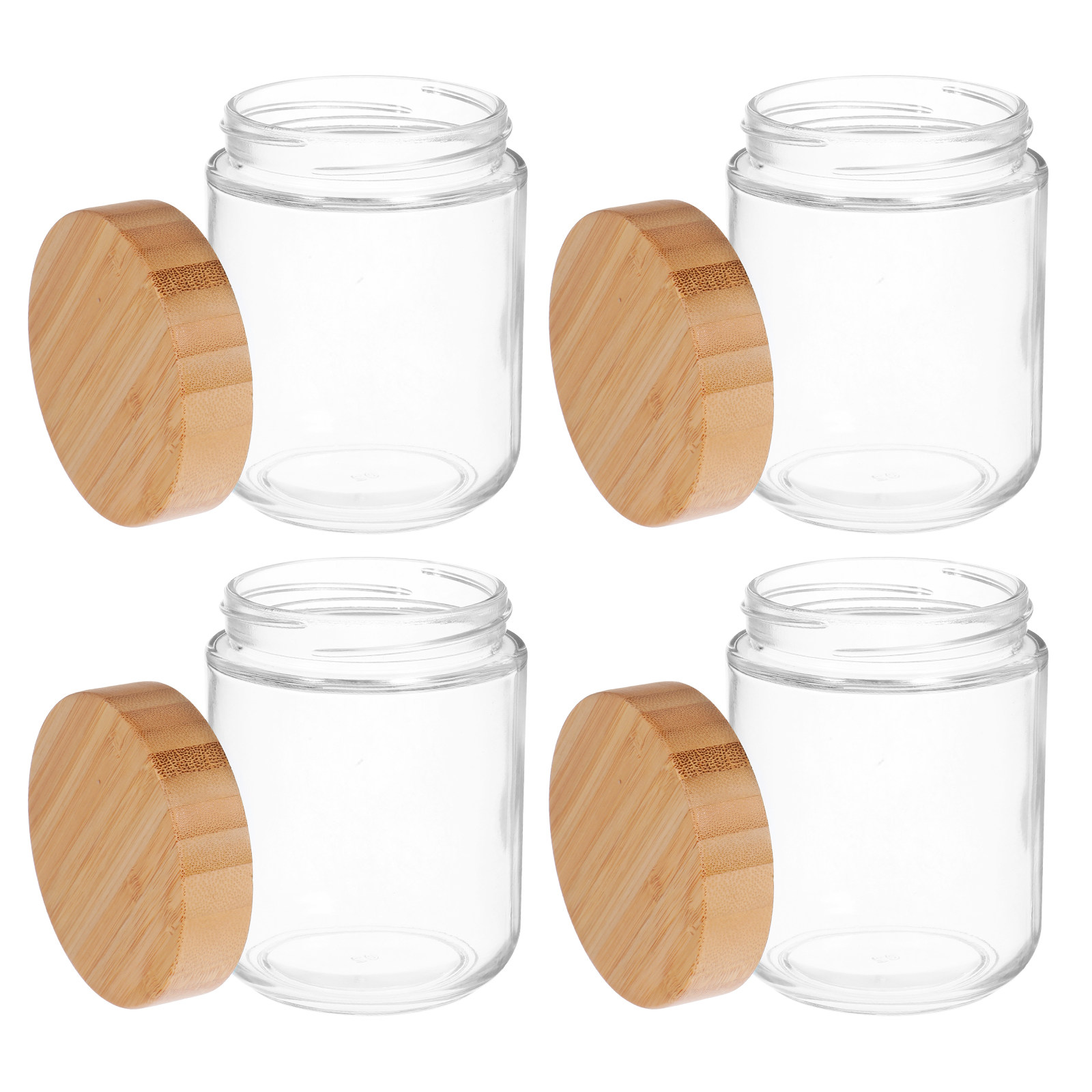 4Pcs Glass Kitchen Storage Jar - Food Storage Airtight ulasan dan harga