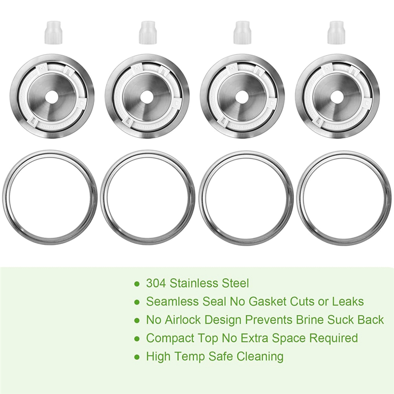 ABLK 4Pcs Fermentation Lids Wi - Mason Jar Wide Mouth ulasan dan harga