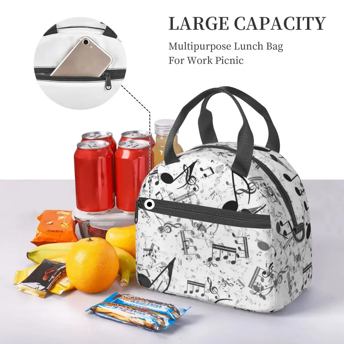 Bass Music Notes Insulated Lun - Food Storage Notes ulasan dan harga