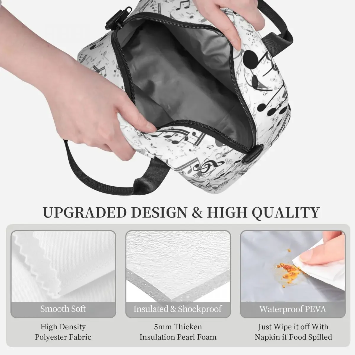 Bass Music Notes Insulated Lun - Food Storage Notes ulasan dan harga