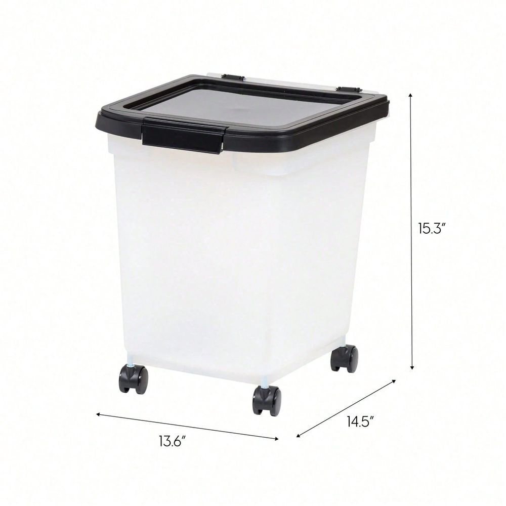 Transparent Plastic Storage Bu - Food Storage With Wheels ulasan dan harga