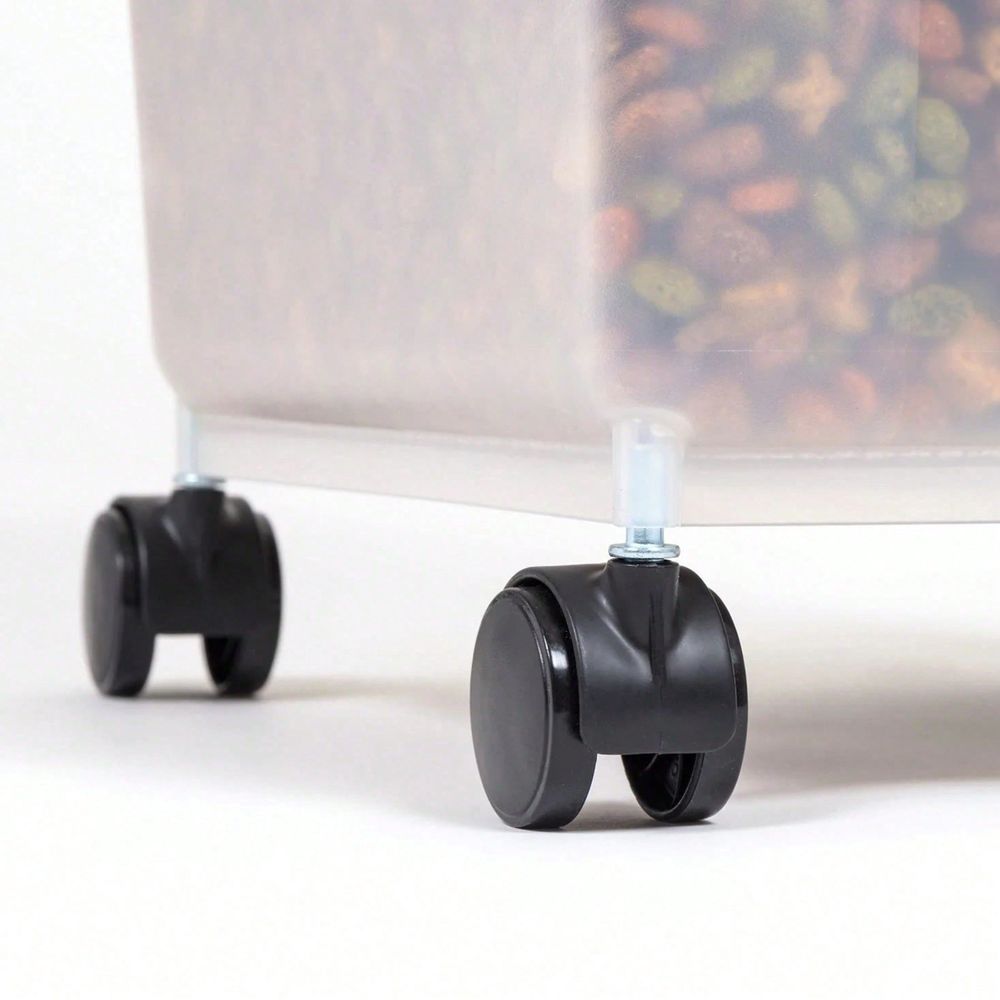 Transparent Plastic Storage Bu - Food Storage With Wheels ulasan dan harga