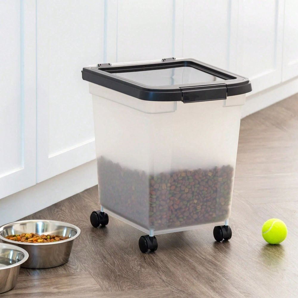 Transparent Plastic Storage Bu - Food Storage With Wheels ulasan dan harga