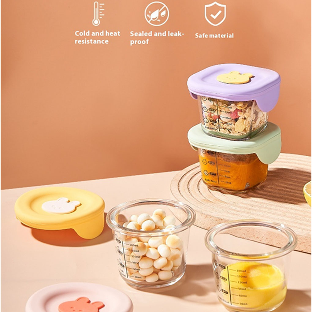 4pack/lot Kids Glass Baby Food - Food Storage Non Toxic ulasan dan harga