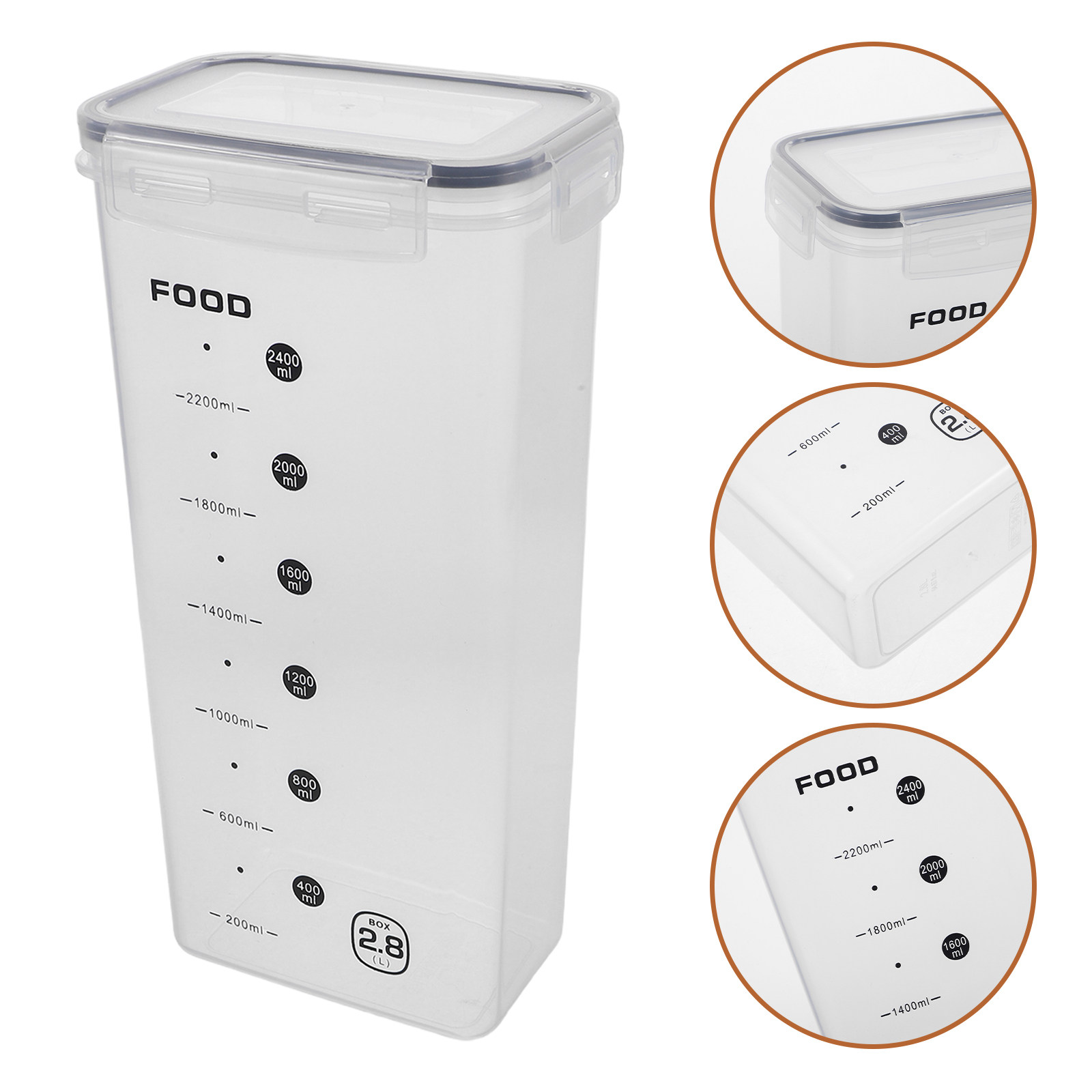 2Pcs Transparent Grain Storage - Food Storage Airtight ulasan dan harga